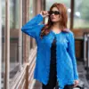 Sky Blue Diamond Knit Cardigan