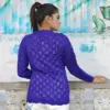 Women's Royal Blue Knit Cardigan - Image 4