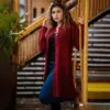 Maroon Long Knit Cardigan