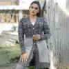 Women’s Stylish Grey Printed Knit Cardigan