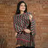 Women's Multicolor Wave Knit Shawl - Image 2