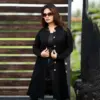 Elegant Black Long Knit Cardigan for Women - Image 4