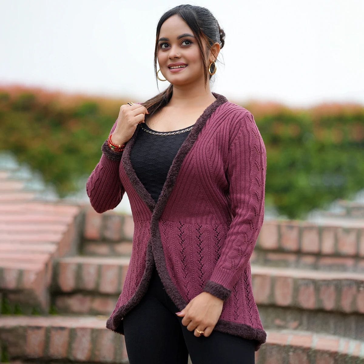 Premium Winter Fur-Lined Cardigan Collection