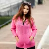 Trendy Pink Winter Knit Hoodie for Women - Image 4