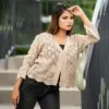 Stylish Beige Knit Top for Women - Image 2