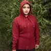Women’s Maroon Hooded Knit Sweater