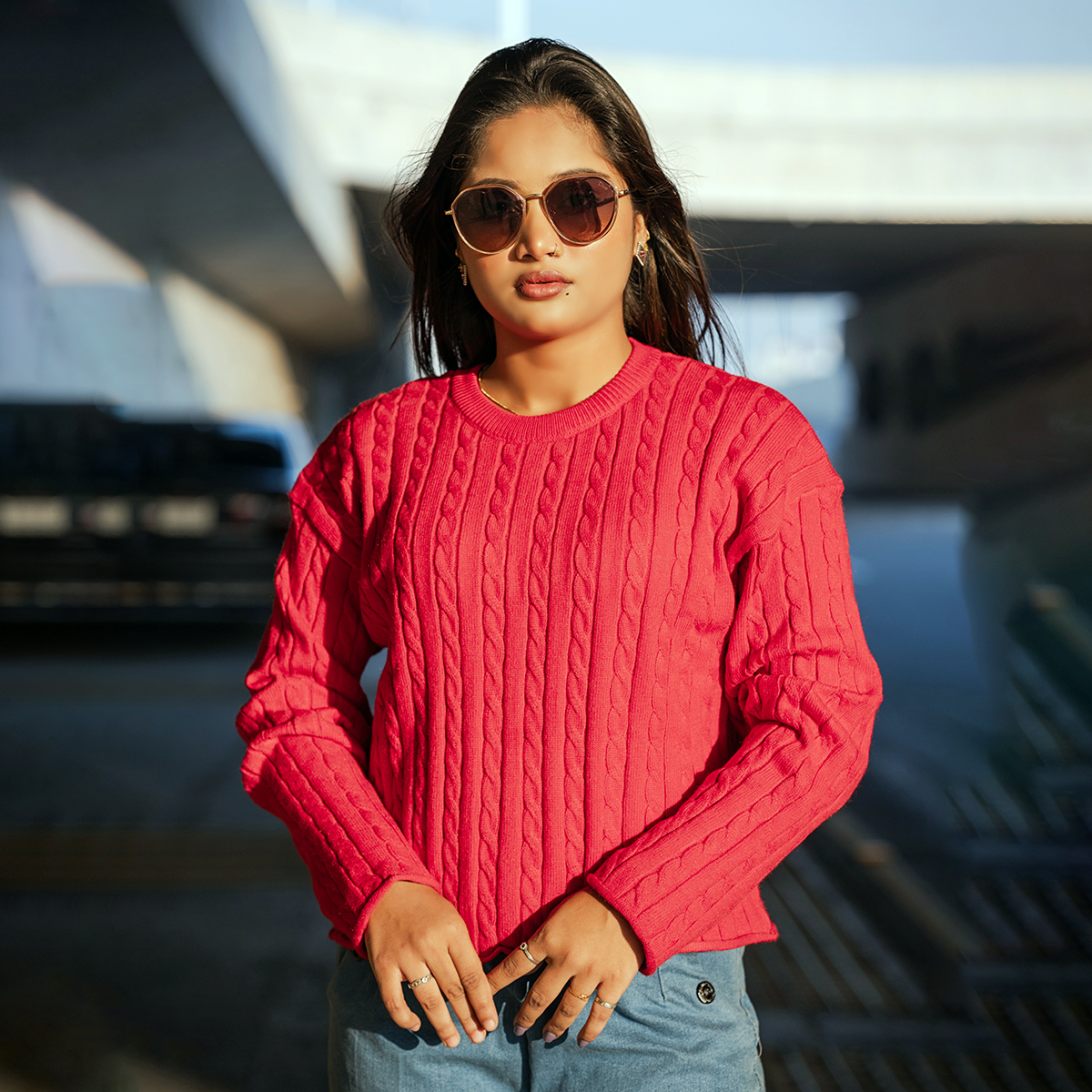 Red Blossom Wool Tops