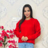 Red Blossom Wool Sweater