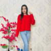 Red Blossom Wool Sweater - Image 4