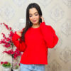 Red Blossom Wool Sweater - Image 3