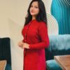 Elegant Maroon Long Knitted Cardigan - Image 6