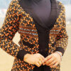 Premium Black & Orange Knit Blazer for Women - Image 6