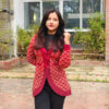 Stylish Maroon Knit Blazer for Women - Image 3
