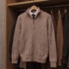 Premium Cable Knit Half-Zip Sweater for Men - Image 3